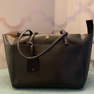 Tory Burch women’s black leather tote